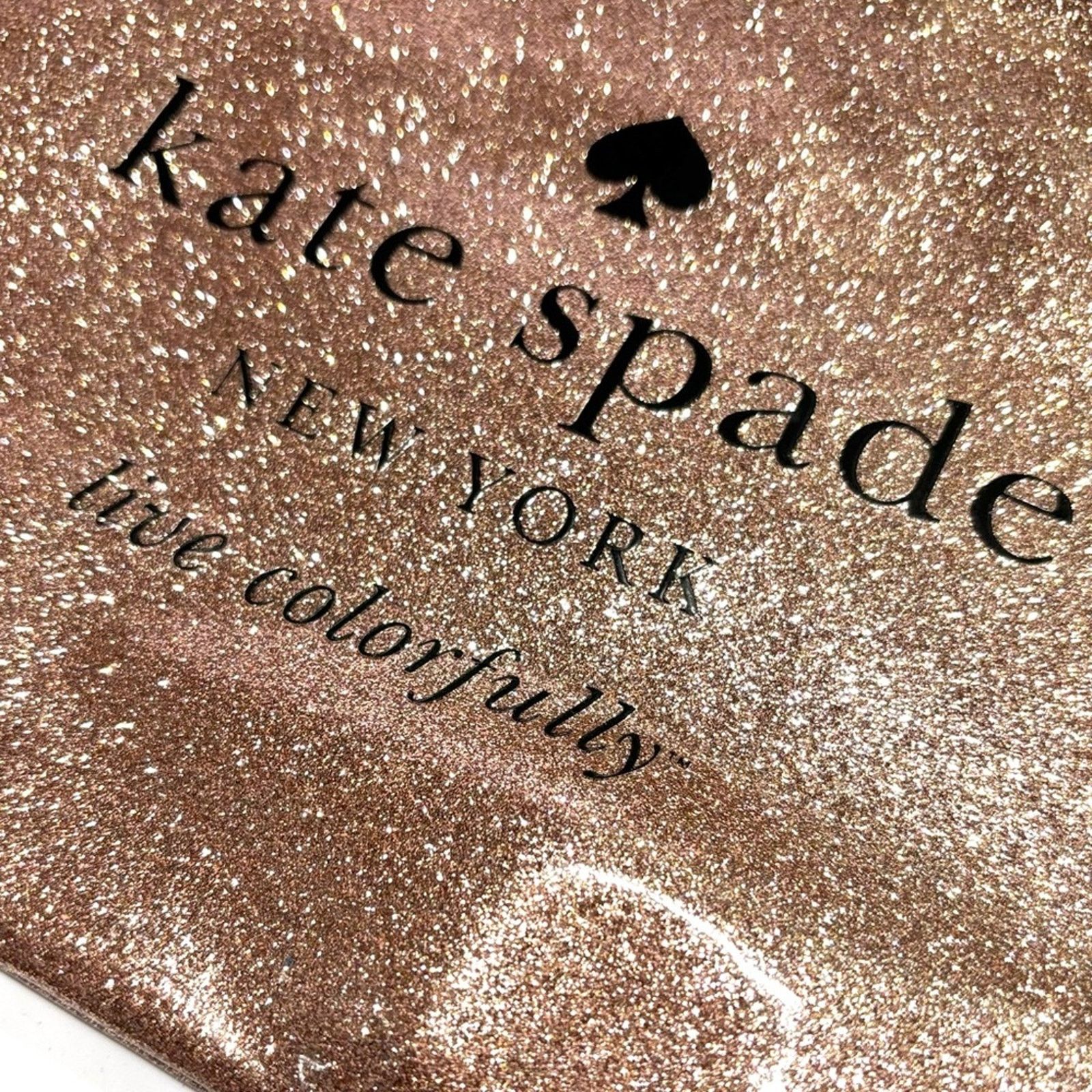 Kate Spade KATE SPADE Holiday Drive Gia Pouch Clutch, Sparkle Rose Gold Size ONE SIZE - 4 Thumbnail