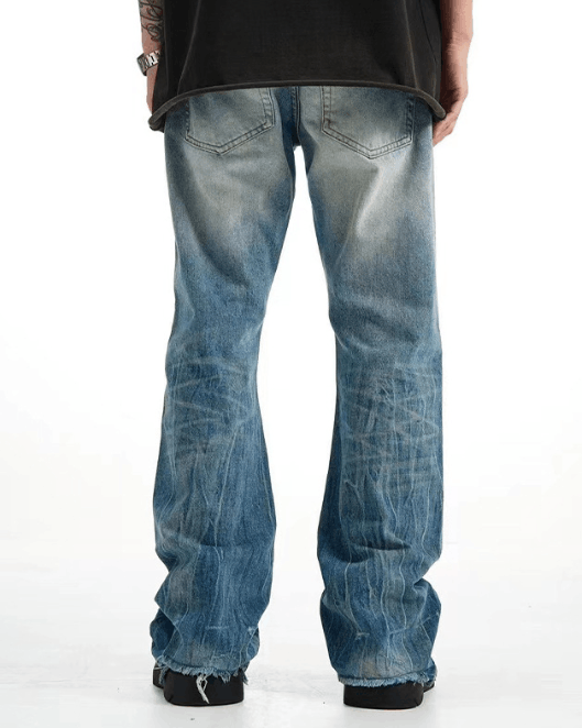 Japanese Brand × Jean American gradient men's retro light washed ripped jeans Size US 32 / EU 48 - 4 Thumbnail