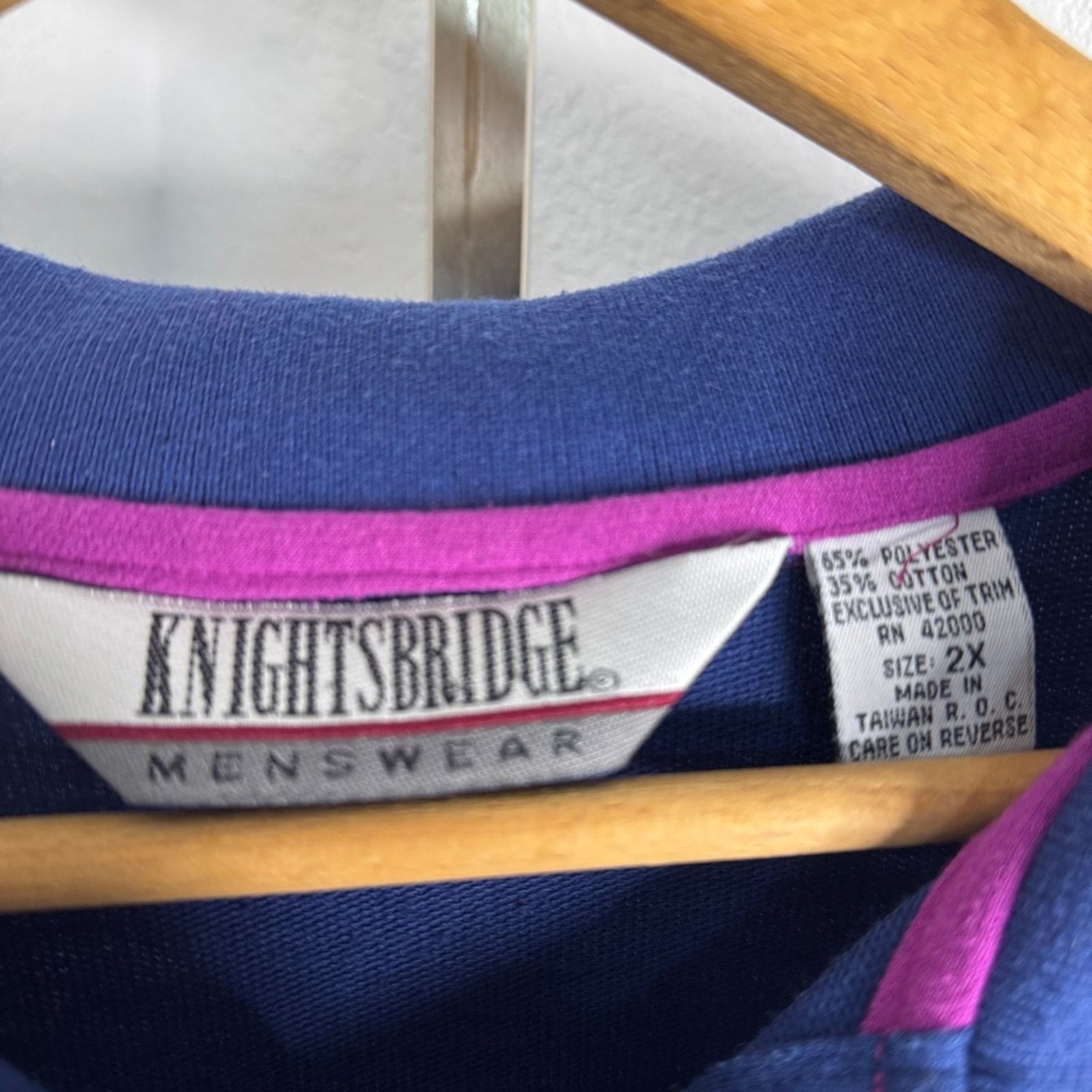 Vintage Vintage Pullover Shirt Grandpa Core 90s Preppy Pocket Navy Size US XXL / EU 58 / 5 - 6 Thumbnail