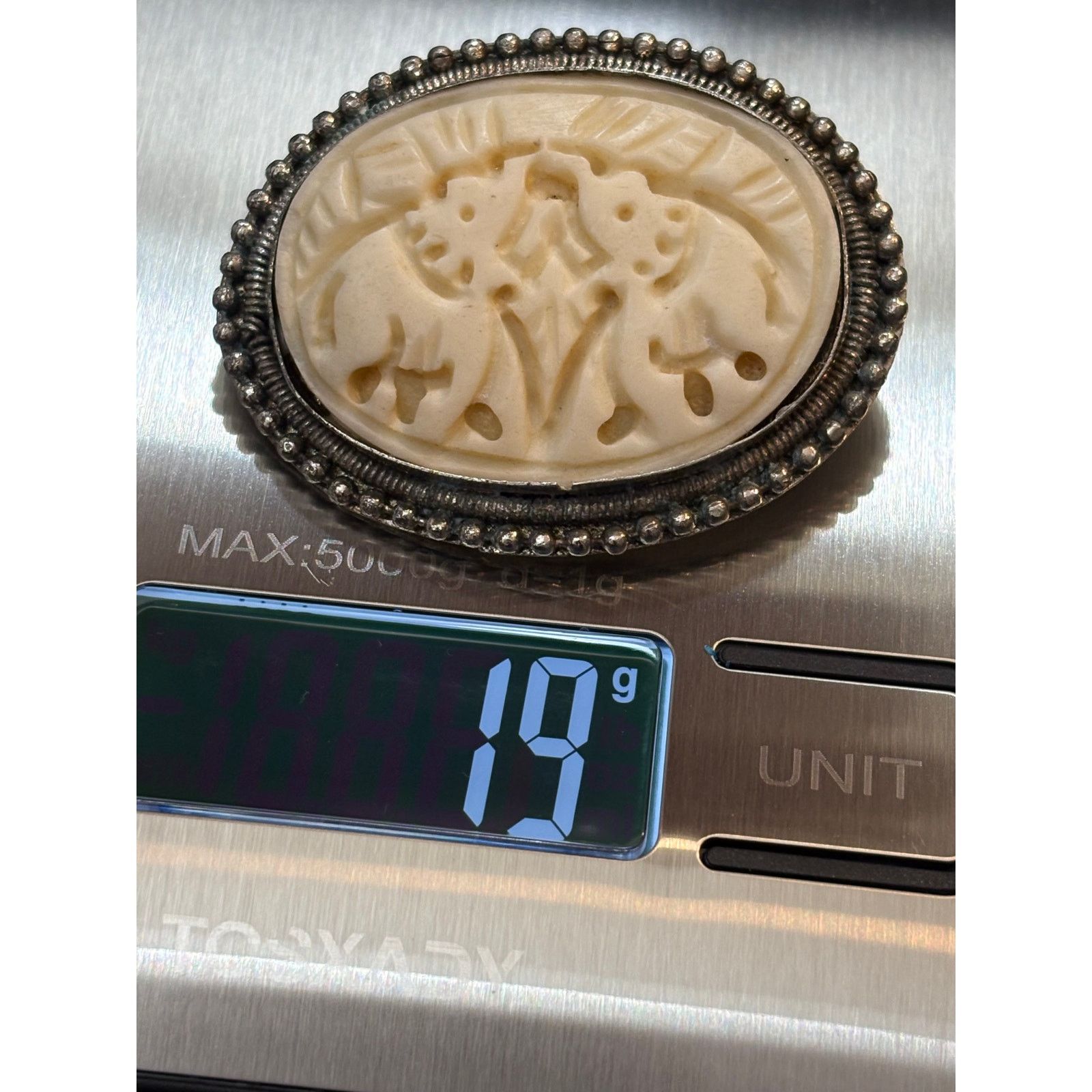 Other Vintage Hand Carved Bone Figural Brooch 2.25” 19g UNSIGNED Size ONE SIZE - 5 Thumbnail