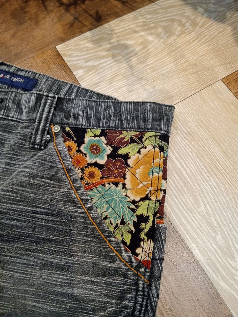 Japanese Brand JAPANESE BLUE TRICK DOUBLE WAIST SUKAJAN JEANS - SIZE 3 Size US 34 / EU 50 - 6 Thumbnail