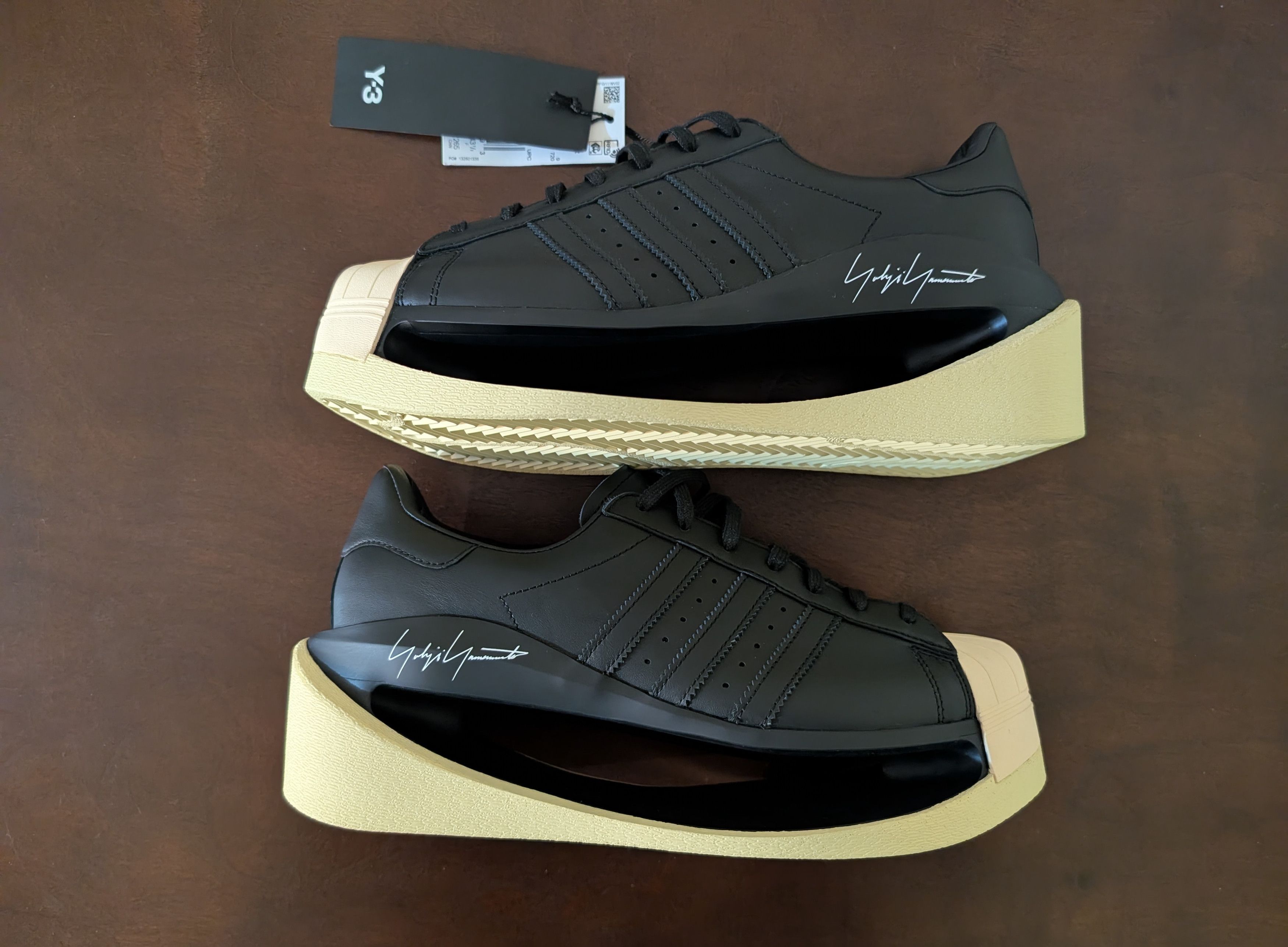 adidas gazelle silver green womens Yohji Yamamoto Y3 Adidas Black Leather Superstar Boots – Dolce Vita Hub main image 0