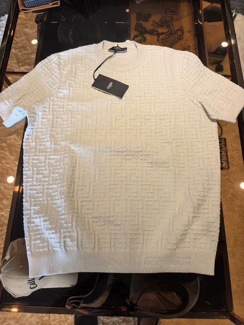 Fendi Fendi Short Sleeve Sweater Size US L / EU 52-54 / 3 - 1 Thumbnail