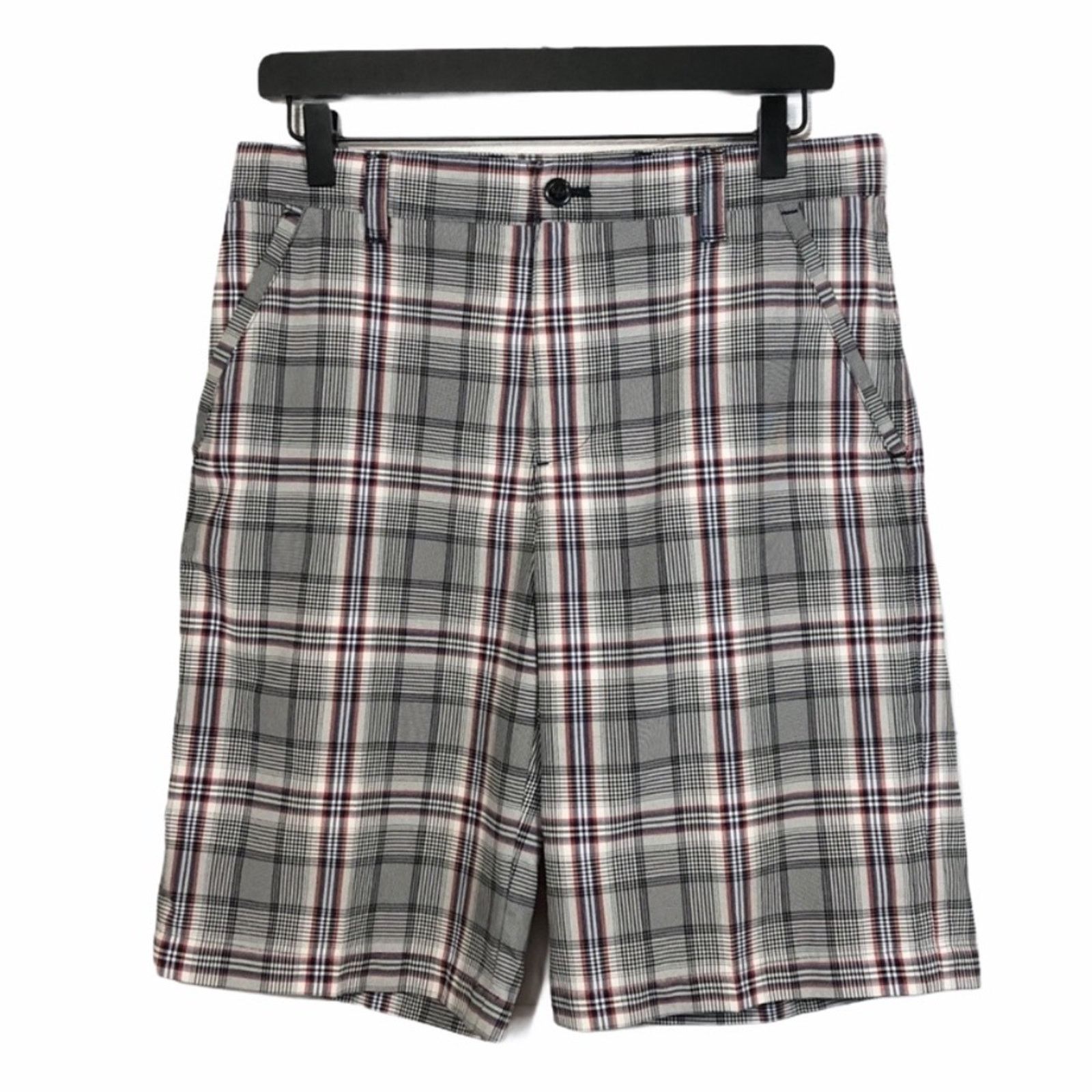 Izod IZOD navy, white, and red plaid flat front Golf shorts Size US 30 / EU 46 - 2 Thumbnail