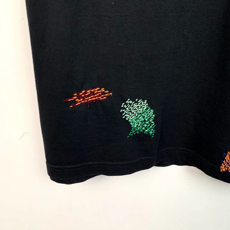 Dior Dior Black pattern embroidered round-neck cotton short-slee Size US XS / EU 42 / 0 - 4 Thumbnail
