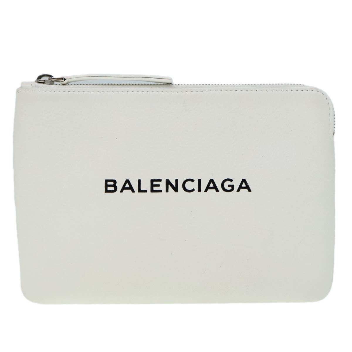 Balenciaga White Leather Clutch Bag (Pre-Owned) Size ONE SIZE - 1 Thumbnail