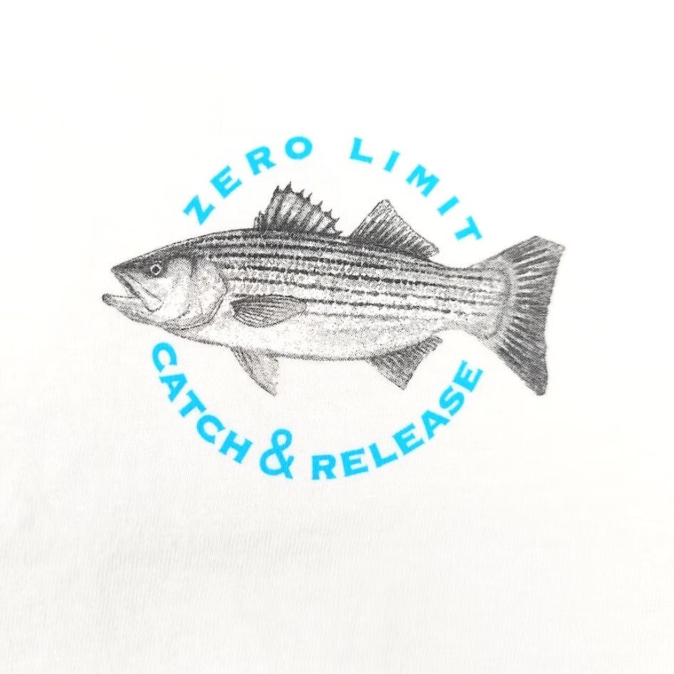 Hanes VINTAGE Hanes T-Shirt Mens Small White 90s Y2K Vintage Striped Bass Catch & Release Short Sleeve Crew Neck Double-Sided Size US S / EU 44-46 / 1 - 3 Thumbnail