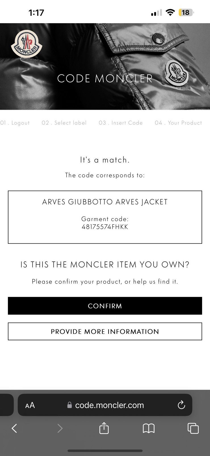 Moncler Moncler arves down jacket size 3 Size US L / EU 52-54 / 3 - 12 Thumbnail