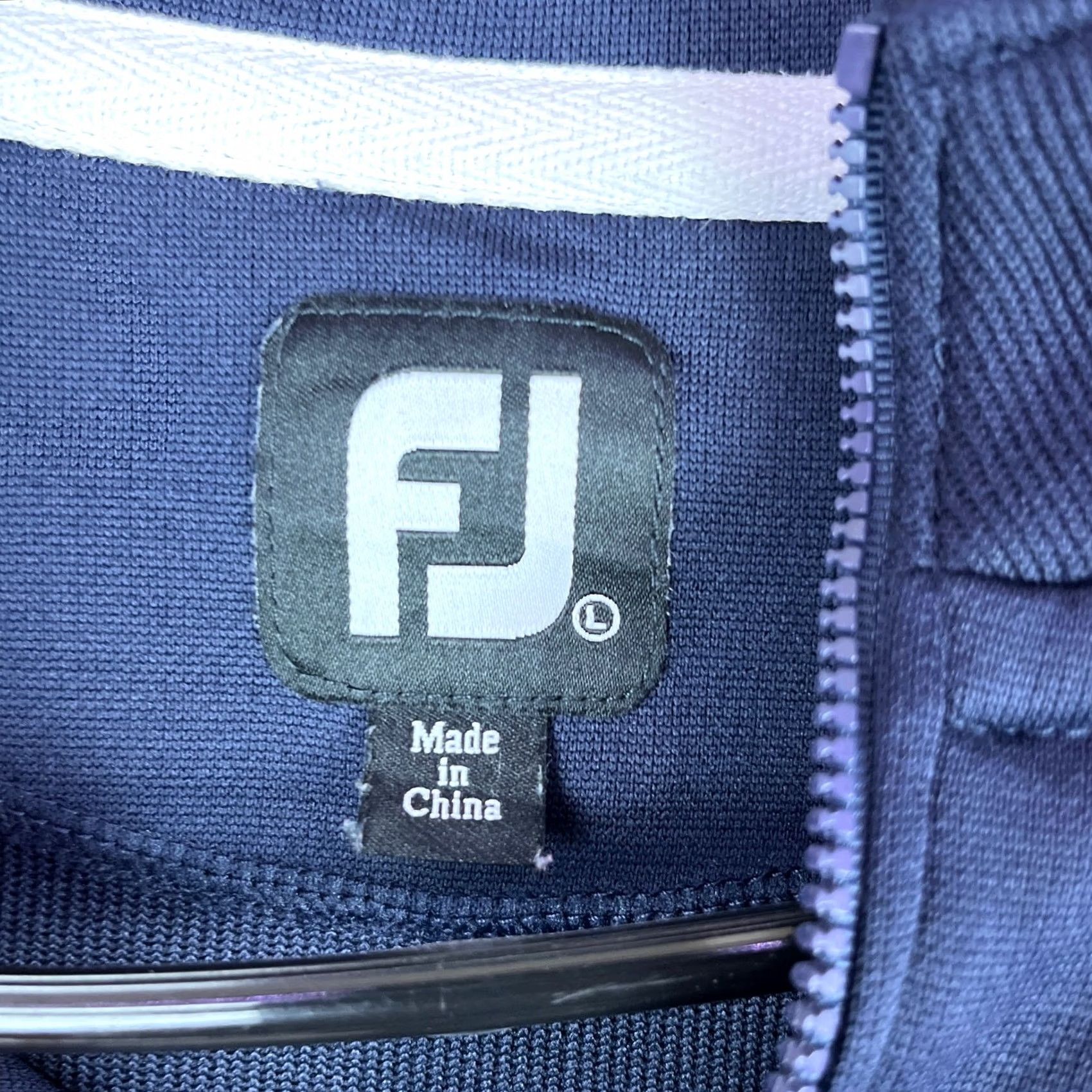 Footjoy FootJoy Mens Quarter Zip Pullover Navy Blue Aurora Performance Athletic Large Jacket Size US L / EU 52-54 / 3 - 6 Thumbnail