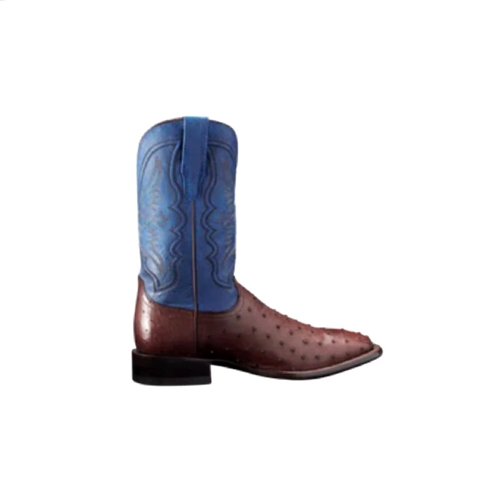 Tecovas NEW TECOVAS THE EMMITT II HAZELNUT DENIM FULL QUILL OSTRICH BOOTS 9D MEN'S READ Size US 9 / EU 42 - 2 Thumbnail