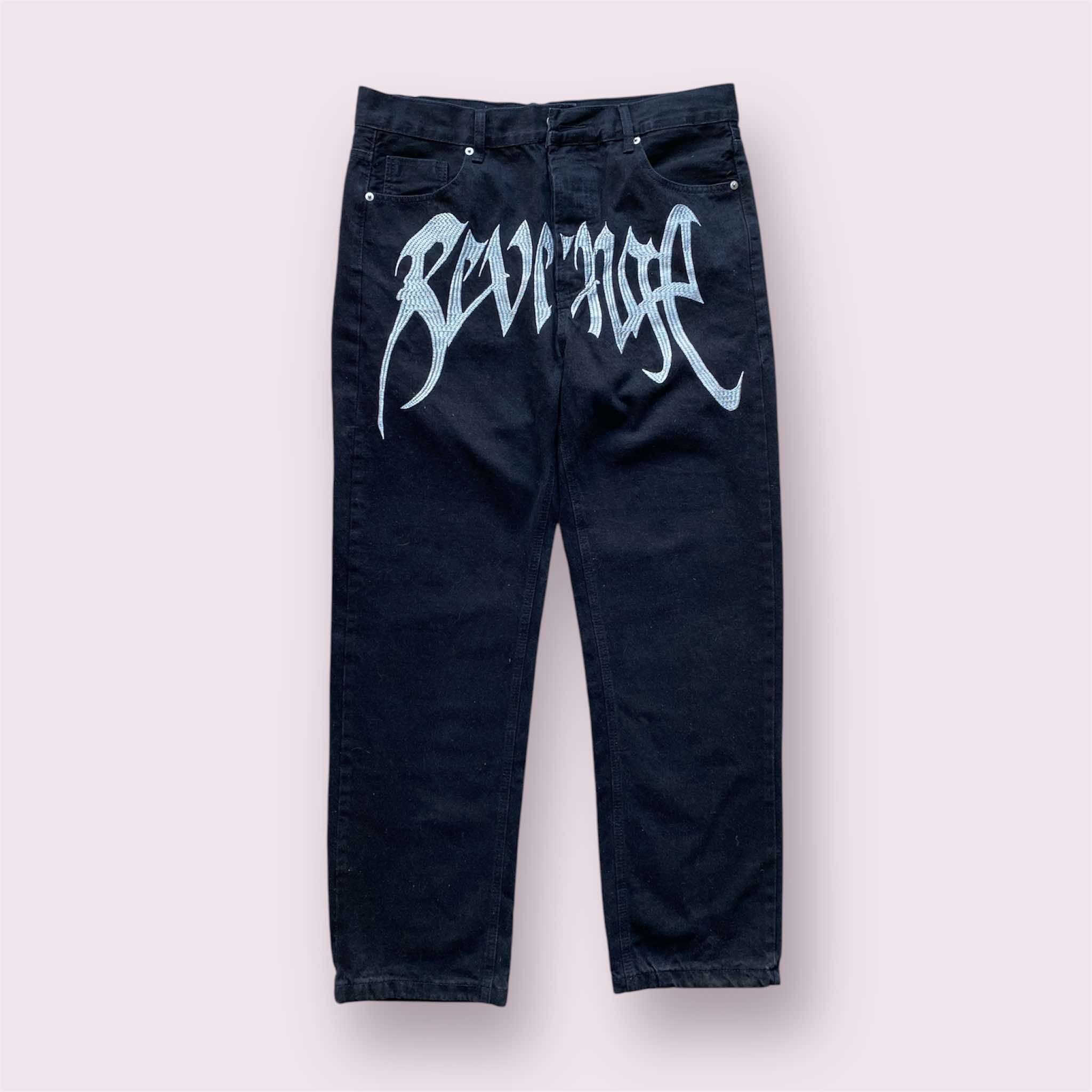 Revenge Revenge Embroidered Denim Black Arch Logo Jeans XXXTENTACION Size US 32 / EU 48 - 1 Thumbnail