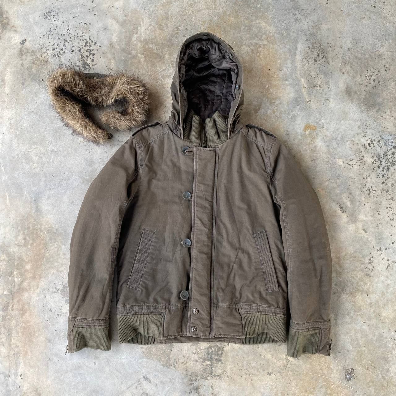 Dickies VINTAGE DICKIES COLD JACKET FUR HOODIE MILITARY GREEN Size US M / EU 48-50 / 2 - 3 Thumbnail