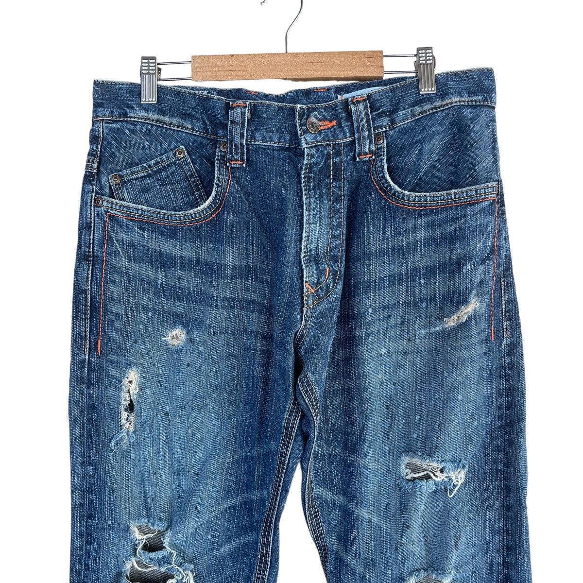 Edwin Edwin X-Vs Ripped Denim Jeans Size US 32 / EU 48 - 2 Thumbnail