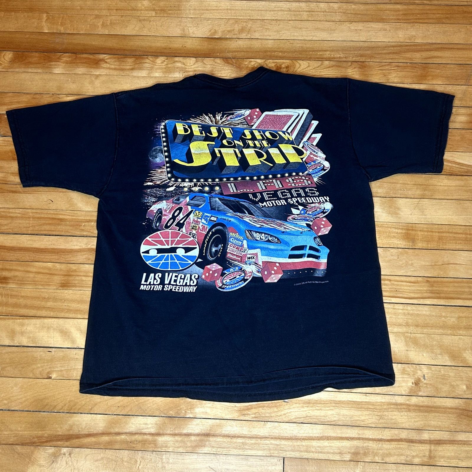 Fruit Of The Loom Y2K Las Vegas Racing T-Shirt XL Size US XL / EU 56 / 4 - 6 Thumbnail