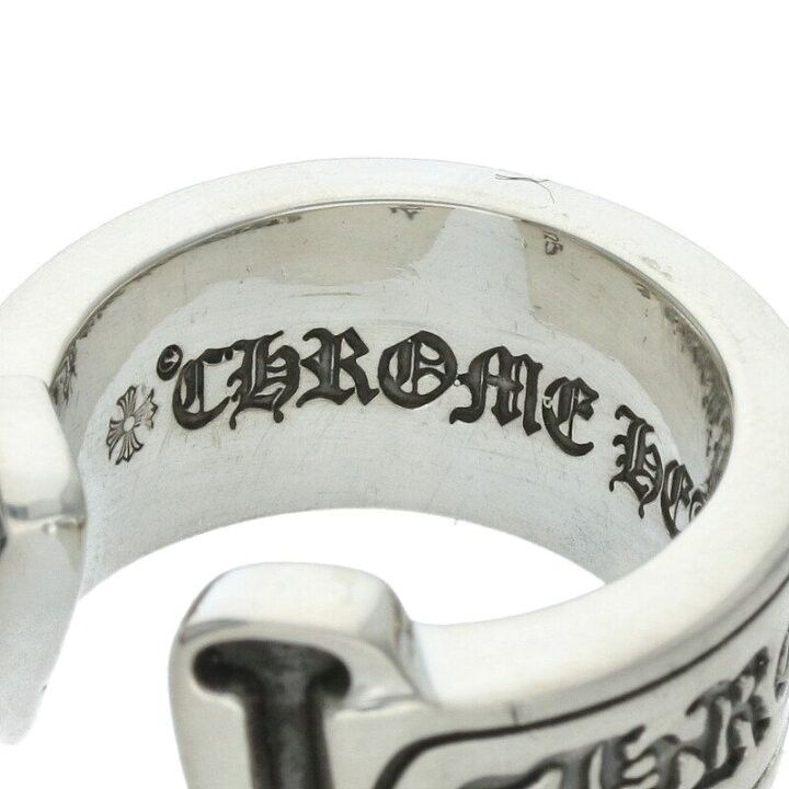 Chrome Hearts 7.5 CHROME HEARTS LARGE SCROLL LABEL RING silver Size ONE SIZE - 3 Thumbnail