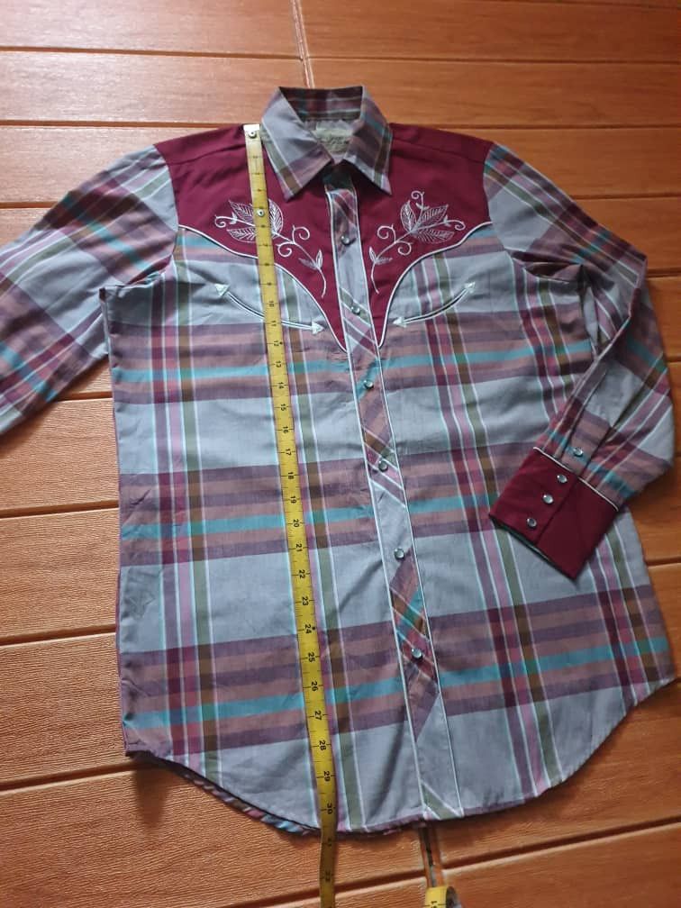 Eternal 💥Calgary Alberta caravan retro smile pocket western shirt Size US L / EU 52-54 / 3 - 7 Thumbnail