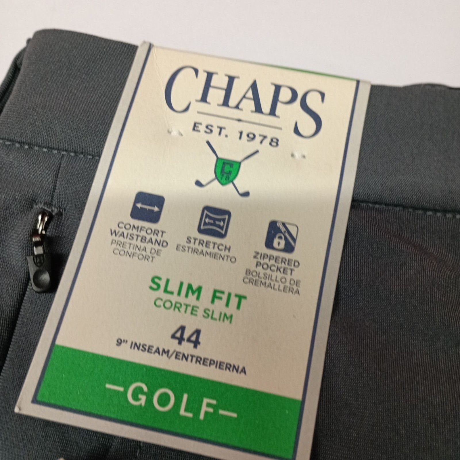 Chaps Chaps Golf Shorts Men's 44 Gray Slim Fit 9" Inseam Stretch Size US 44 / EU 60 - 2 Thumbnail