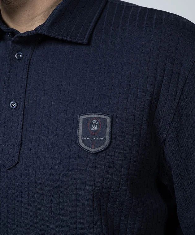 Brunello Cucinelli o1y0526 Polo Shirt in Navy Blue Size US S / EU 44-46 / 1 - 2 Thumbnail