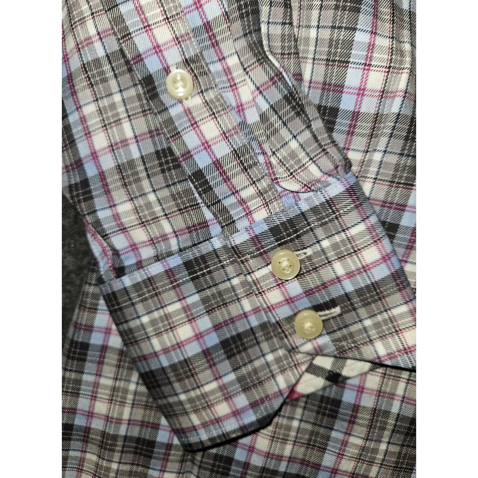 Tailorbyrd TAILORBYRD Shirt Mens M Blue Plaid Button-Down Long Sleeve Flamingo Logo Embroidered Casual Size US M / EU 48-50 / 2 - 5 Thumbnail