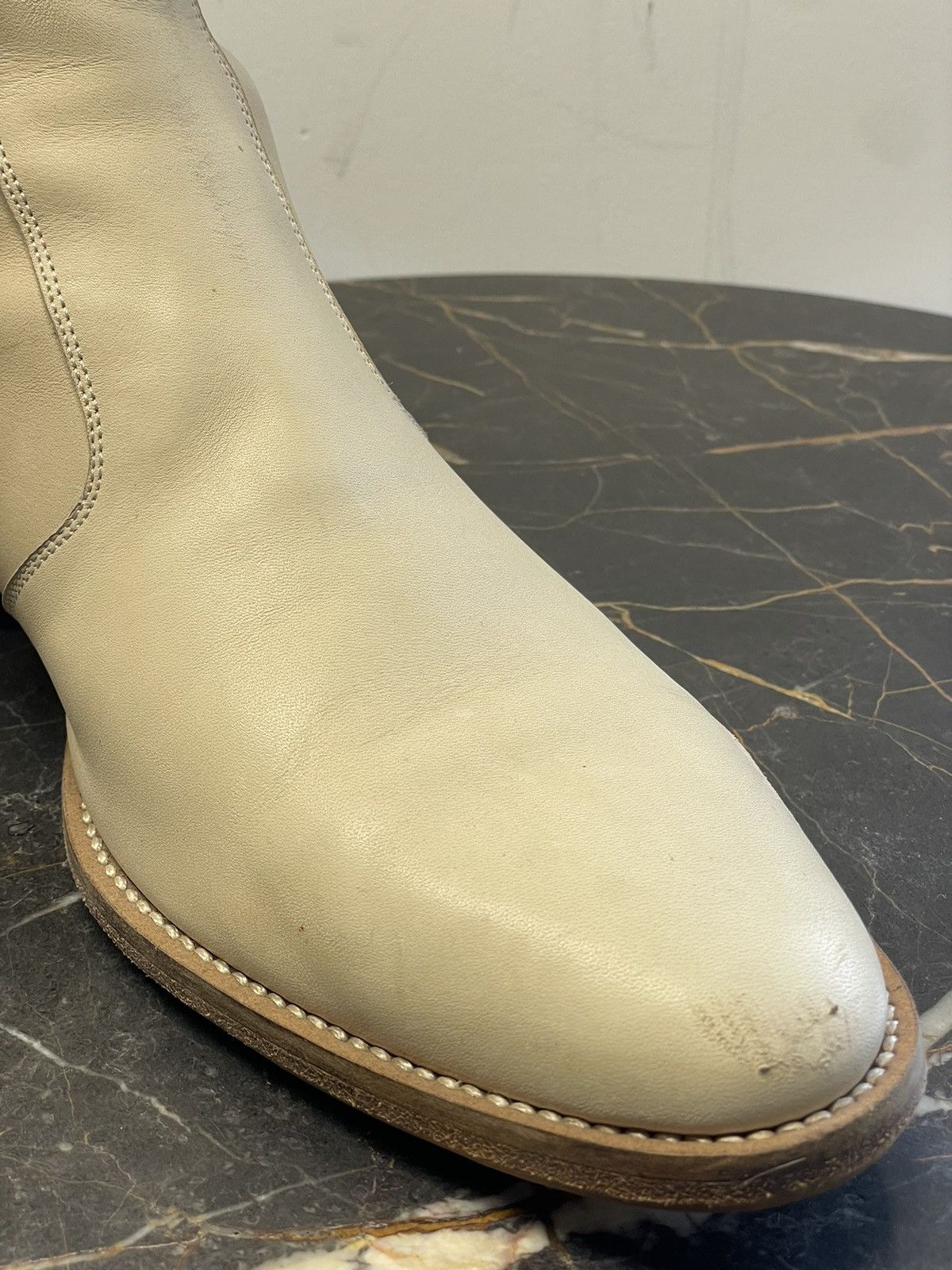 From The First Luca Natural Leather Side Zip Boots From The First Size US 13 / EU 46 - 4 Thumbnail