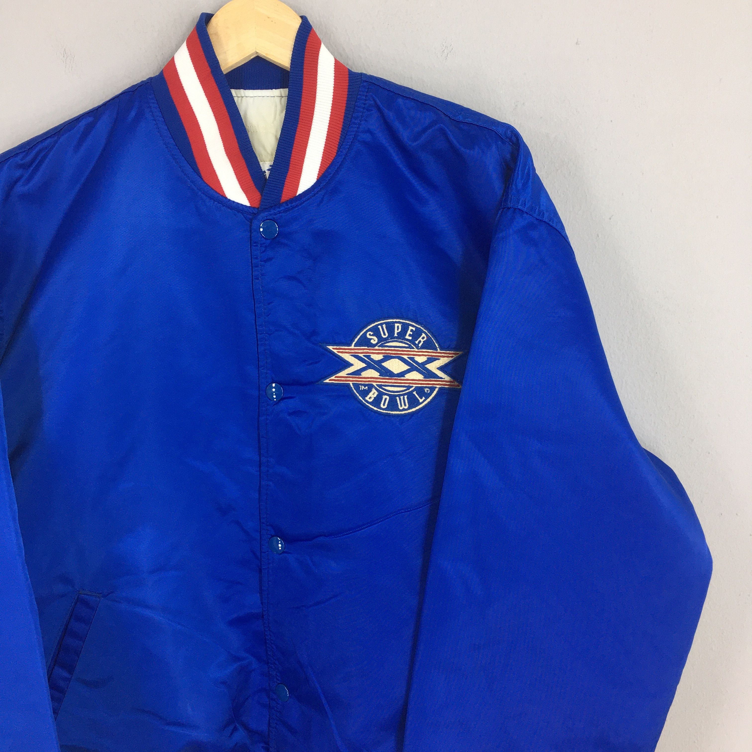 NFL Vintage 90s Super Bowl XX NFL Satin Varsity Jacket XLarge Size US XL / EU 56 / 4 - 2 Thumbnail