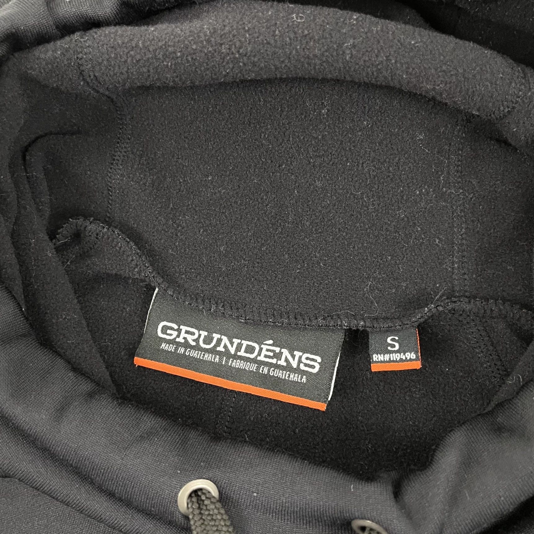 Vintage Grudens Grundens Hoodie Womens Small Black Fleece Lined Pullover Sweatshirt Fishing Size S / US 4 / IT 40 - 2 Thumbnail