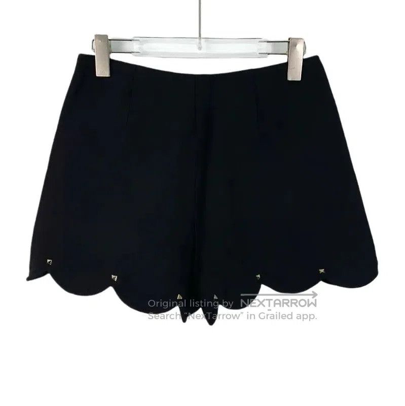 Other Valentino Black Women's Shorts with Scalloped Hem . Size 23" - 2 Thumbnail