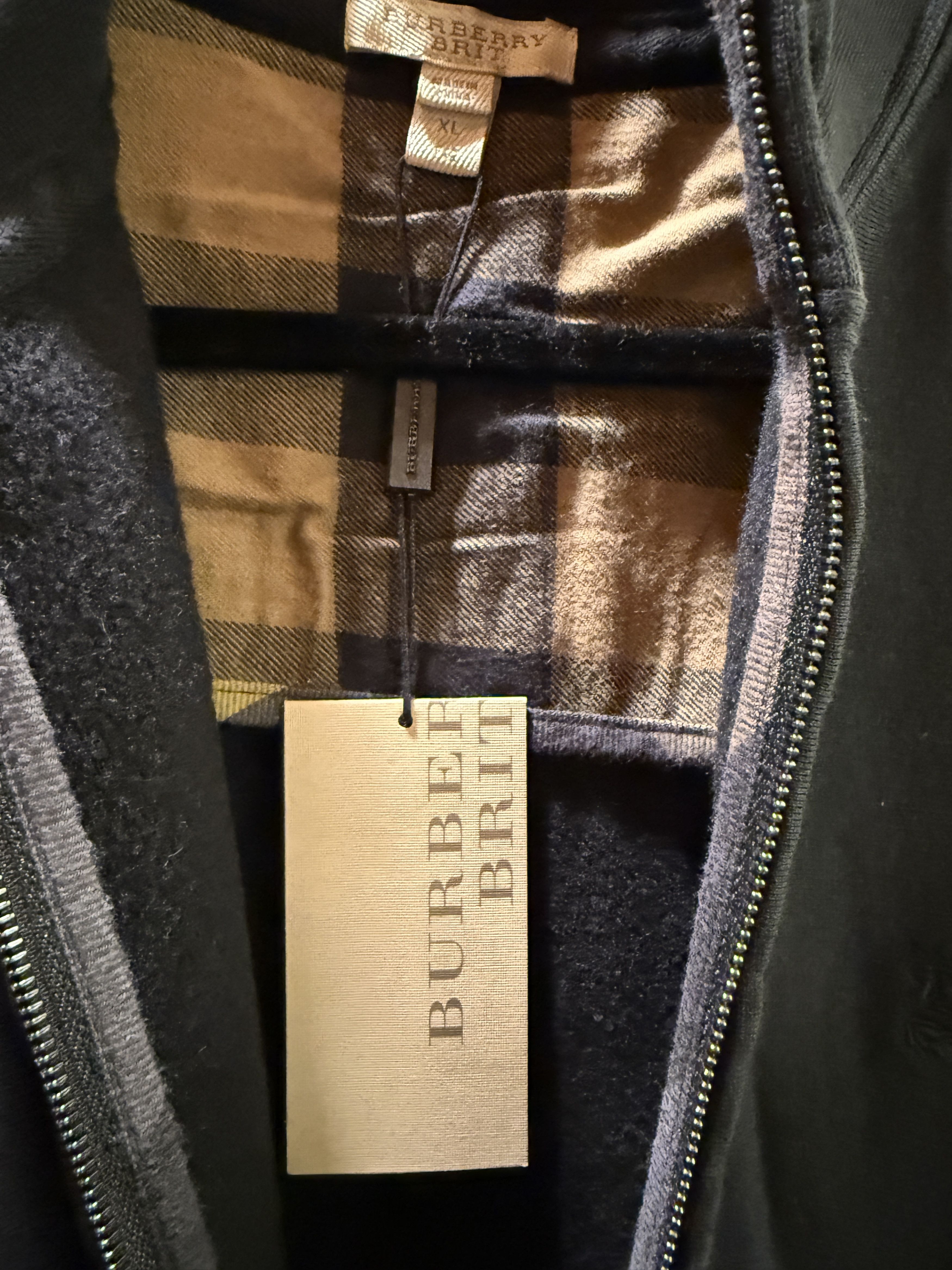 Burberry Burberry Black Full Zip Sweatshirt Size XL Size US XL / EU 56 / 4 - 7 Thumbnail