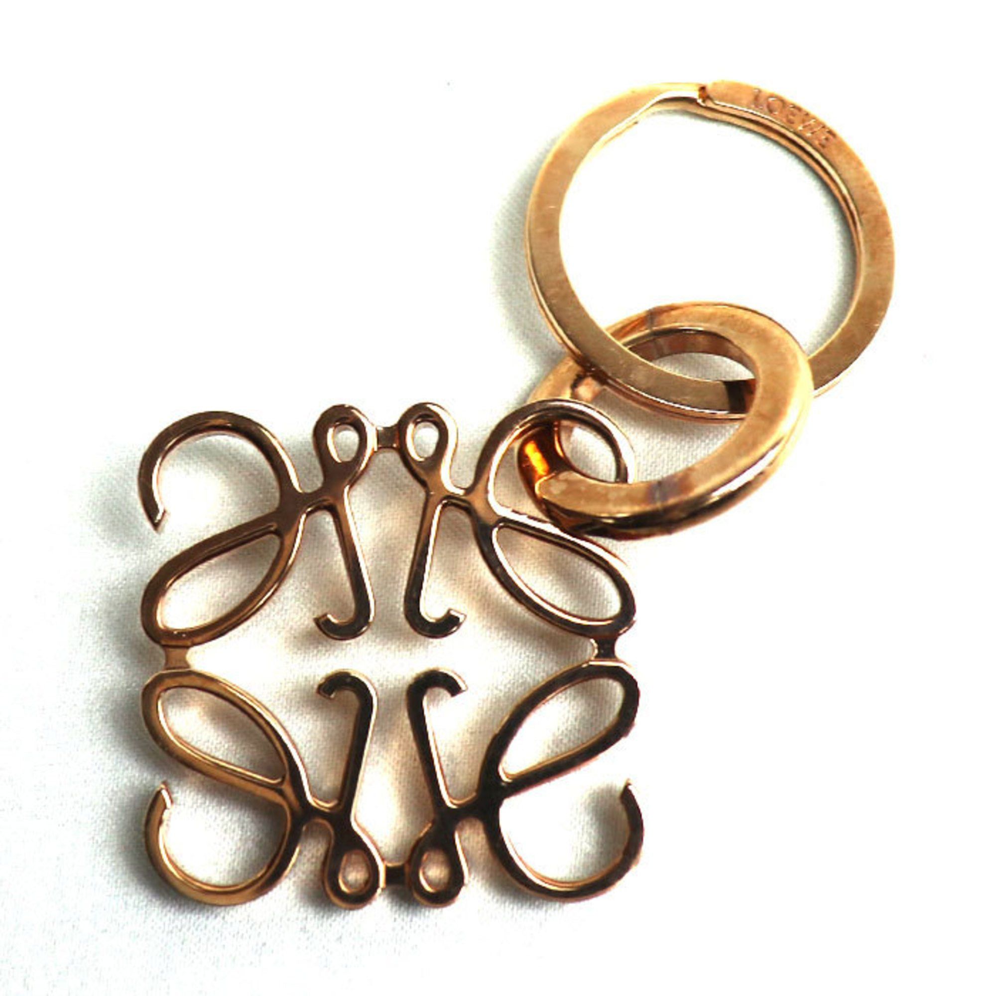 お値下げ ロエベLOEWE ブロンズ色レザー フリンジ キーリング LOEWE リング ブロンズ ロエベLOEWE ブロンズ色レザー フリンジ キーリング