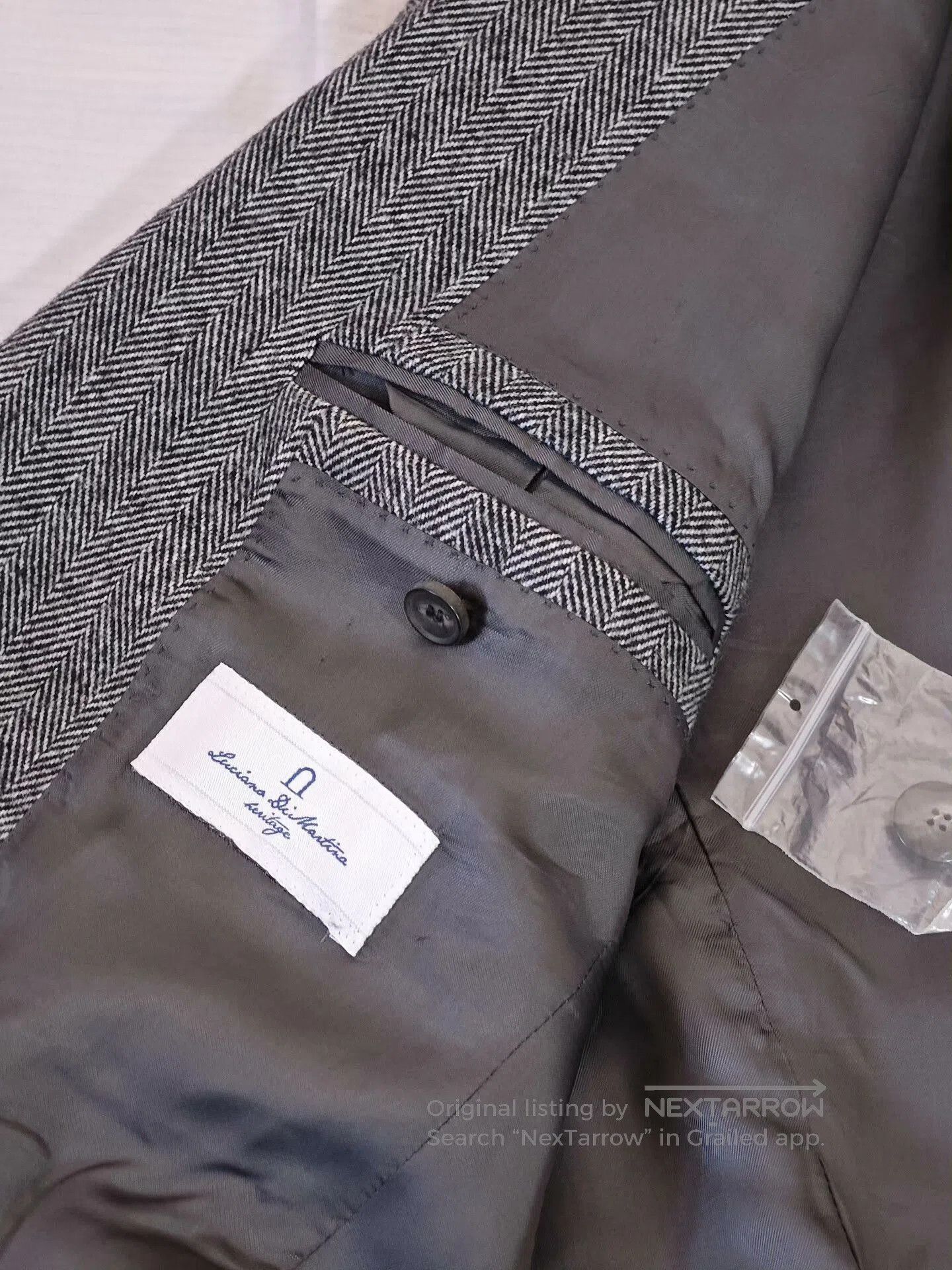 Orazio Luciano Italian Wool Blazer with Houndstooth Pattern. Size US S / EU 44-46 / 1 - 7 Thumbnail