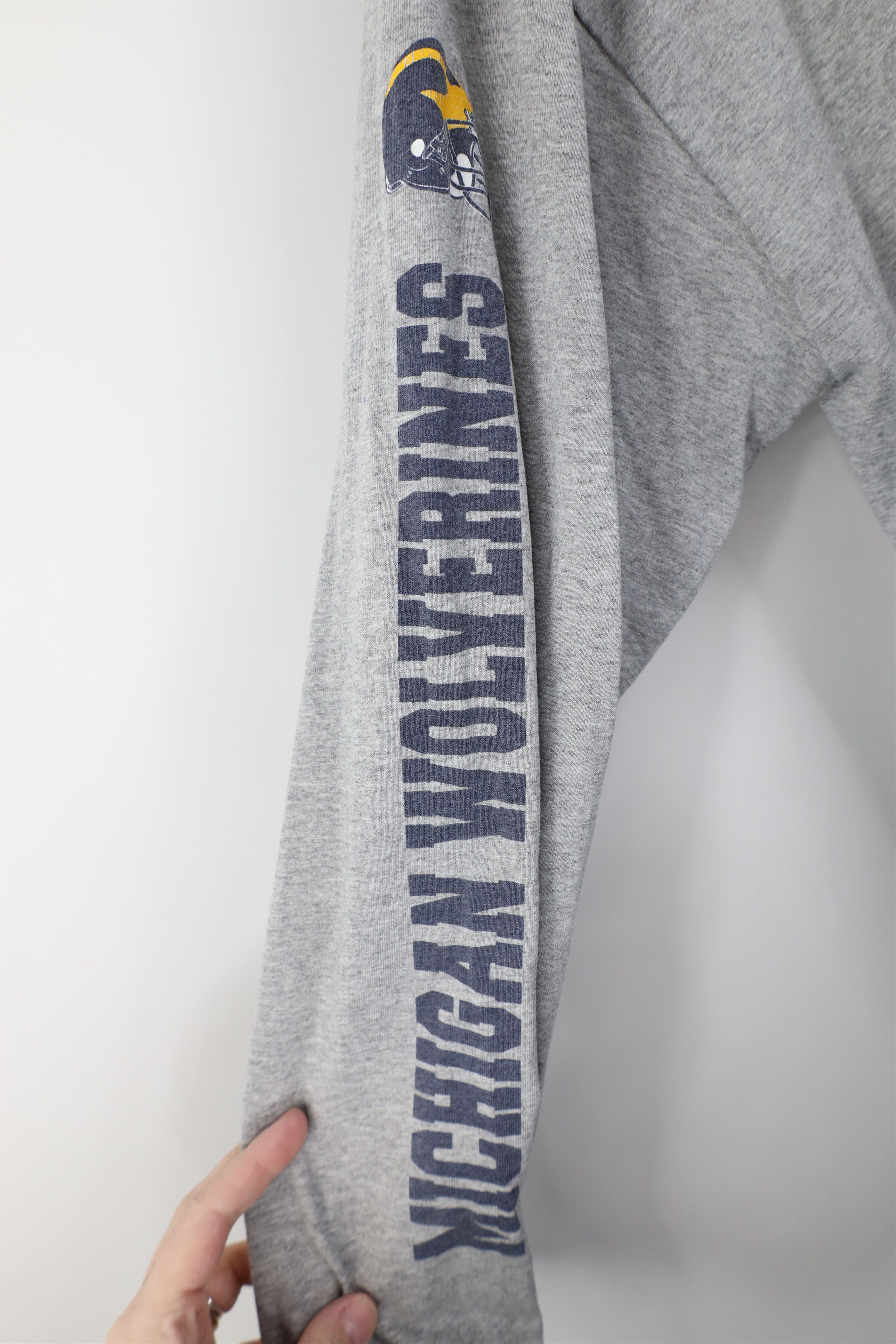 Vintage Vintage 90s University of Michigan Long Sleeve T-Shirt Size US L / EU 52-54 / 3 - 6 Thumbnail