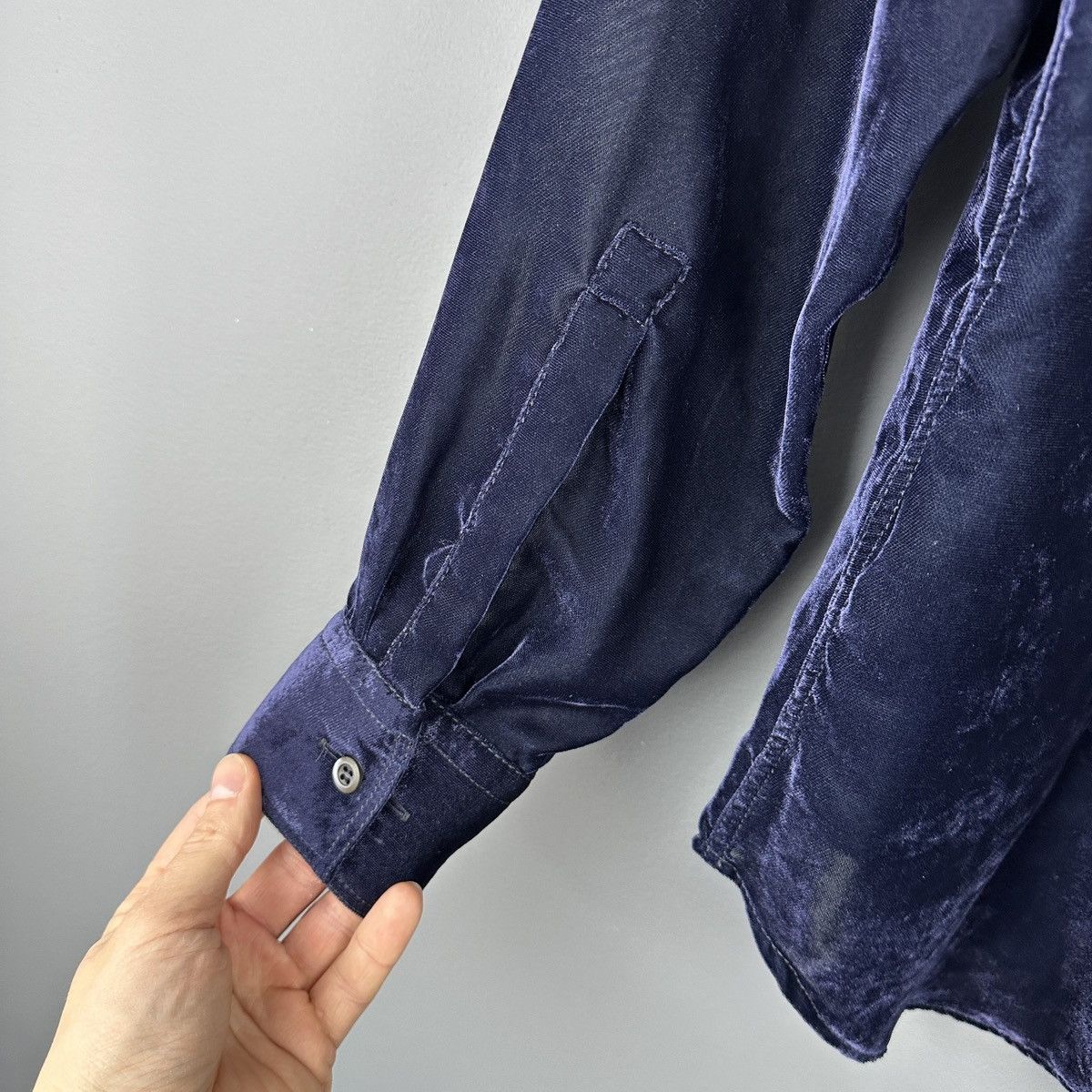 Prada Prada Navy Viscose Blend Button Up Shirt Size US M / EU 48-50 / 2 - 7 Thumbnail