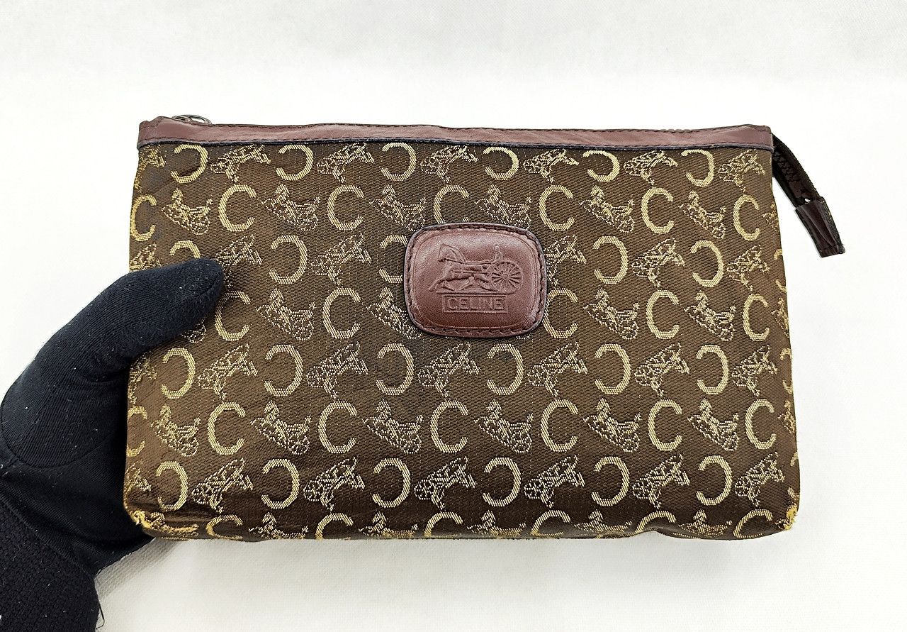 Celine vintage CELINE monogram CC logo textile clutch bag Size ONE SIZE - 1 Thumbnail
