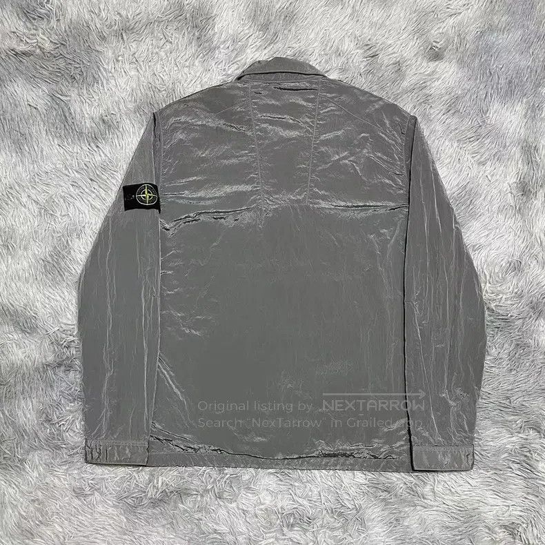 Stone Island Stone Island Silver Metallic Nylon Size US XL / EU 56 / 4 - 2 Thumbnail