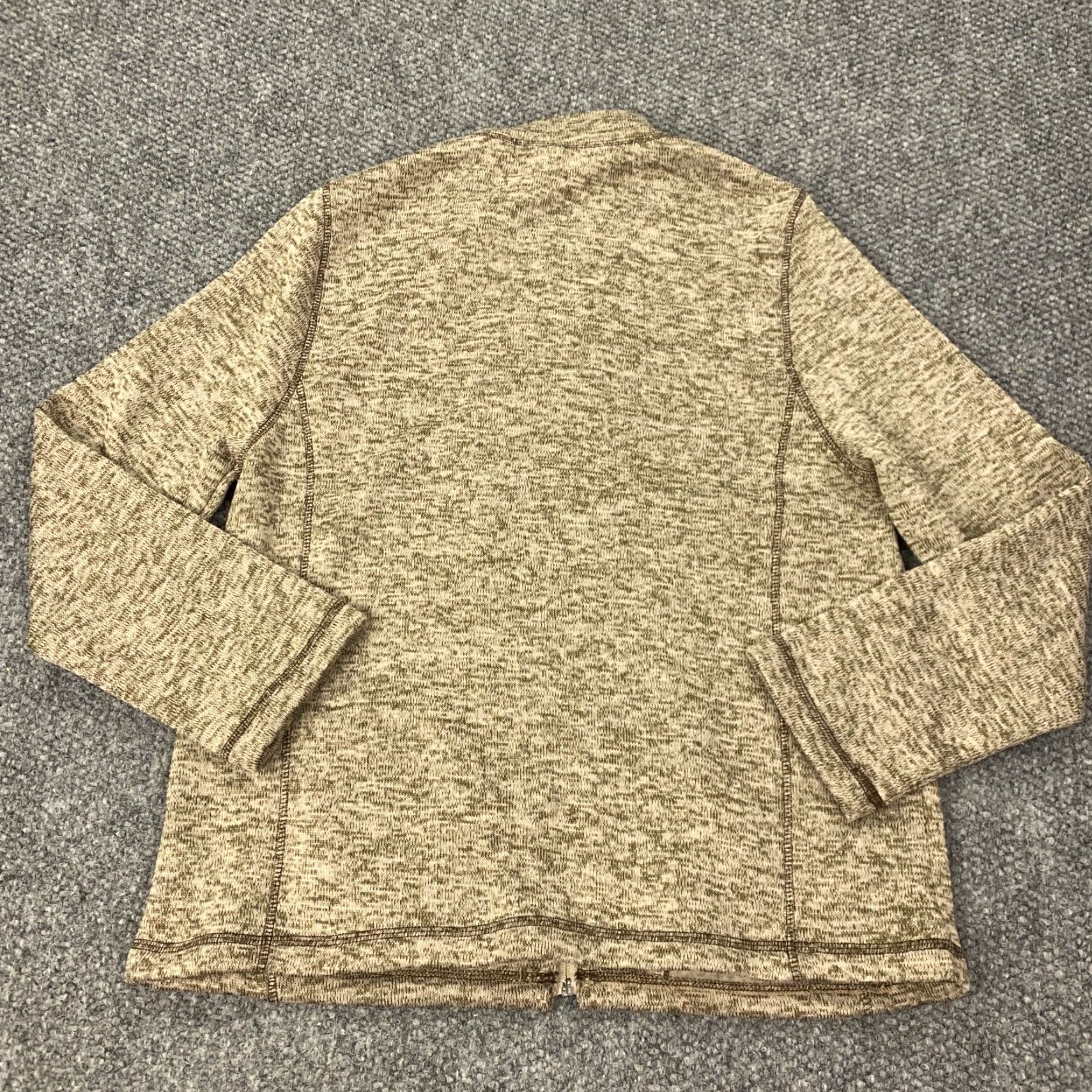 Vintage Effeci Creazioni Pullover Sweatshirt Womens Large Beige Full Zip Pockets Size L / US 10 / IT 46 - 6 Thumbnail