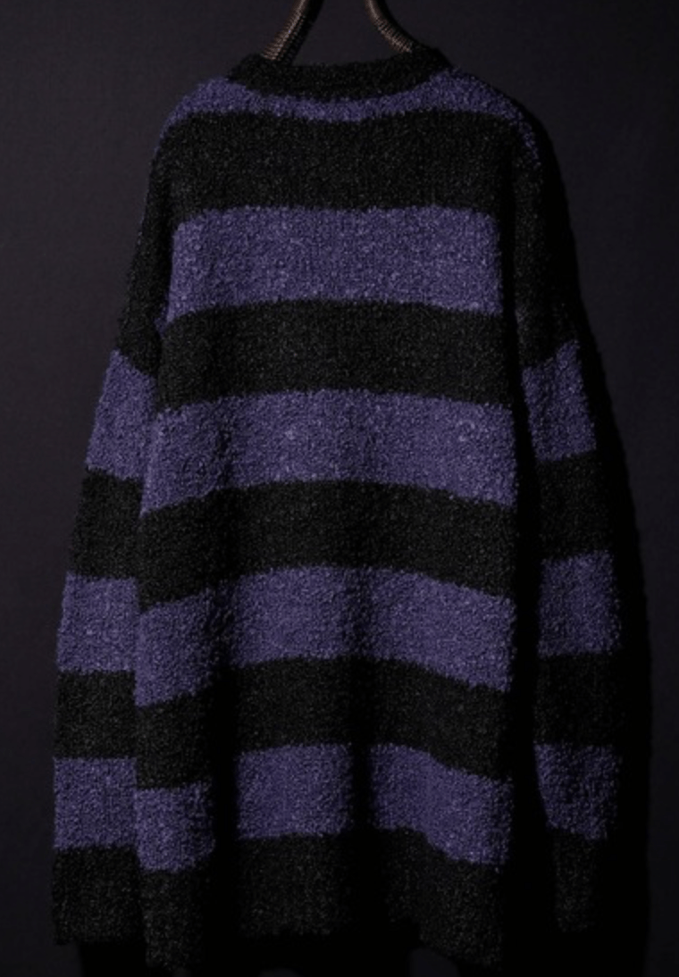 Number (N)ine Number nine ALPACA STRIPED KNIT BIG PULLOVER sweater 