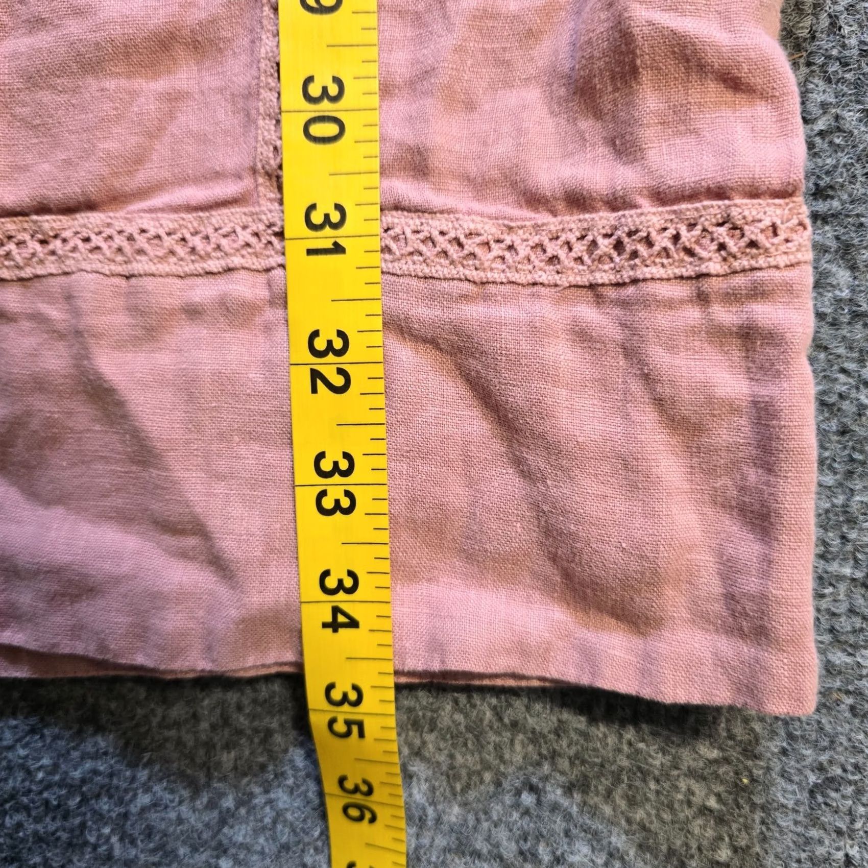 Zara Zara Dress Womens Small Pink Linen Sheath Embroidered Casual Beachy Knits? (Note: Original provided no stretch) Size S / US 4 / IT 40 - 6 Thumbnail