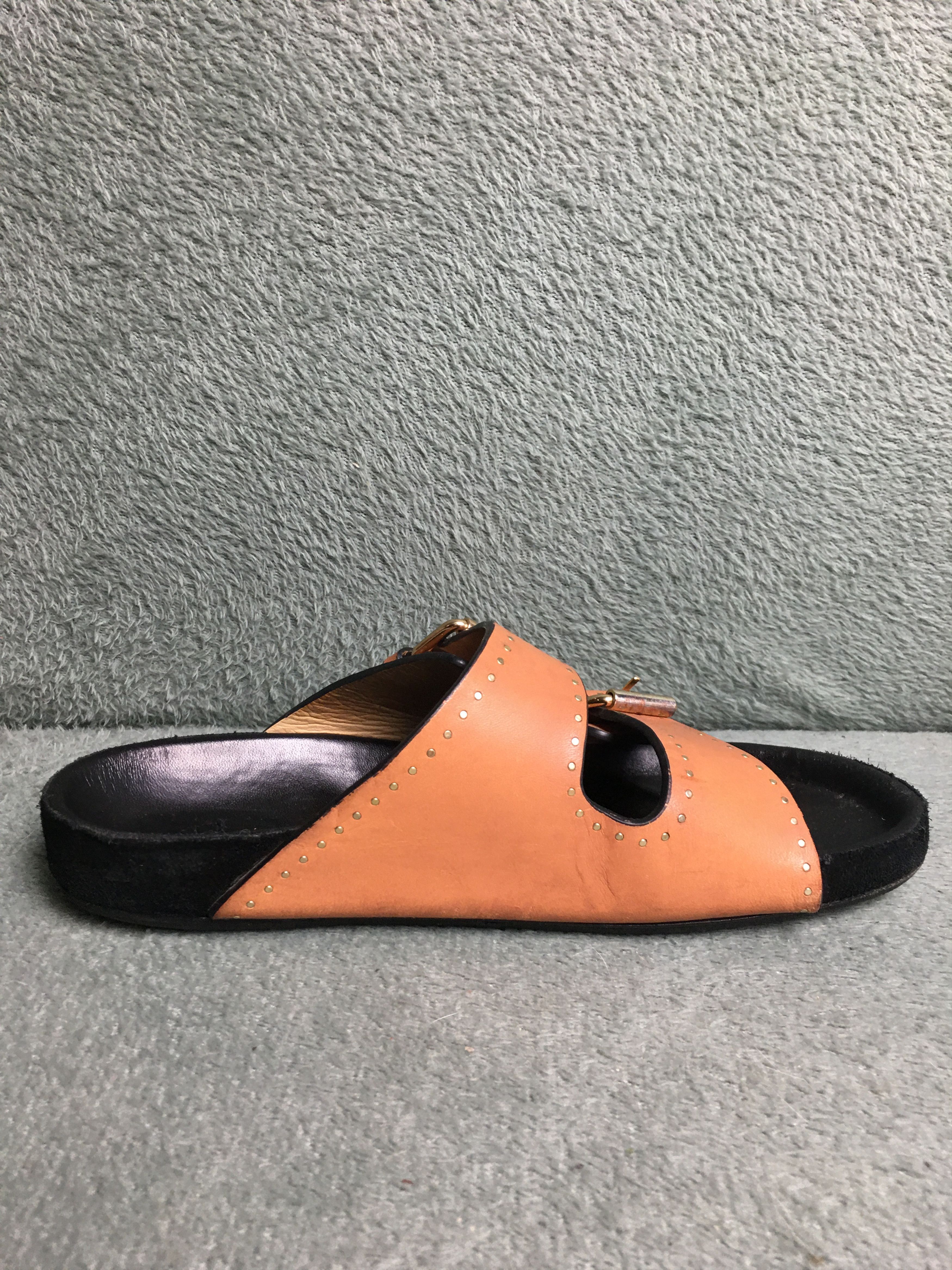 Isabel Marant Isabel Marant LENNYO Open-toed Leather Sandals Size US 8.5 / IT 38.5 - 8 Thumbnail