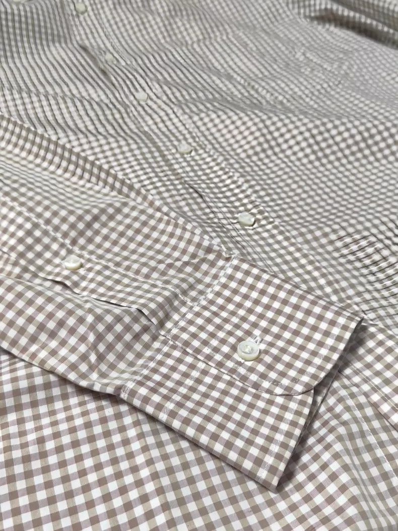 Loro Piana LORO PIANA Silk blended plaid shirt Size M / US 6-8 / IT 42-44 - 7 Thumbnail