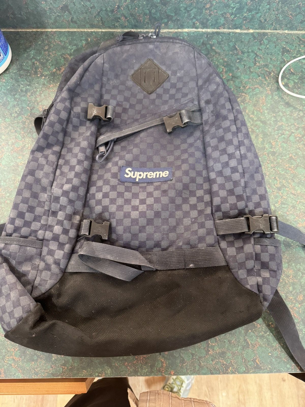 Supreme hotsell checkered backpack