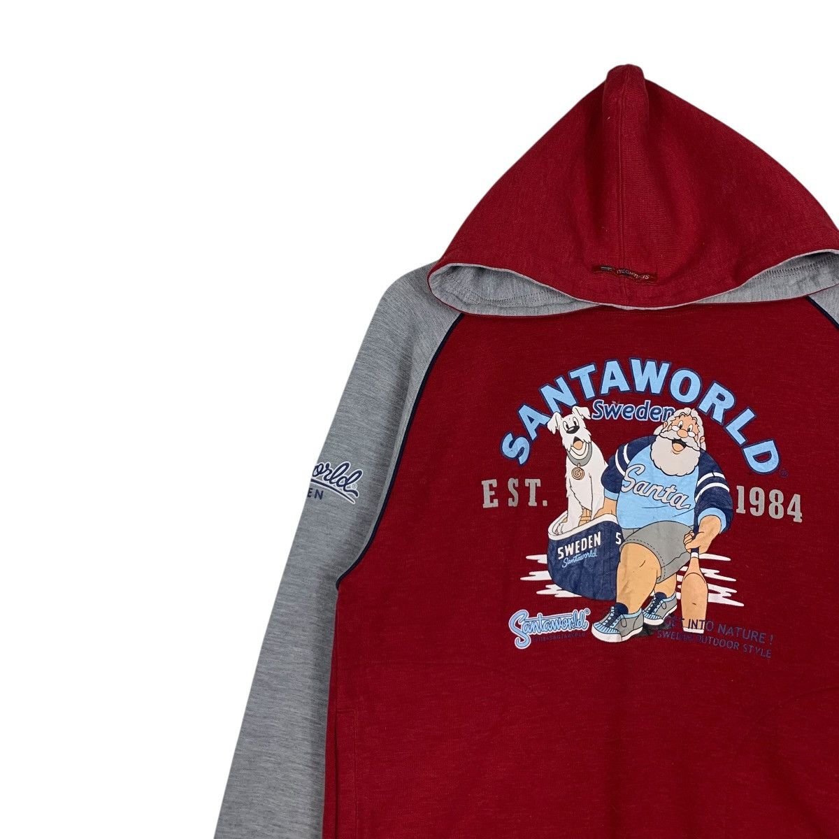 Japanese Brand SANTAWORLD Graphics Printed Hoodies Sweatshirt #1483-C67 Size US L / EU 52-54 / 3 - 6 Thumbnail