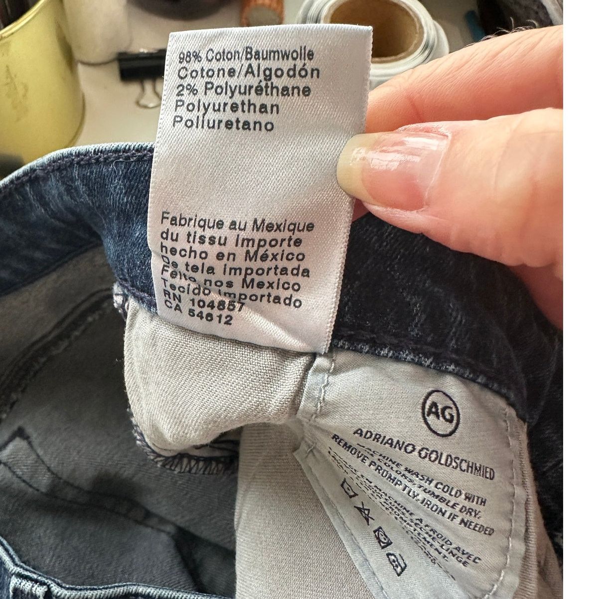 AG Adriano Goldschmied AG Dark Wash The Harper Essential Straight Raw Hem Jeans 29 Size 29" - 12 Thumbnail