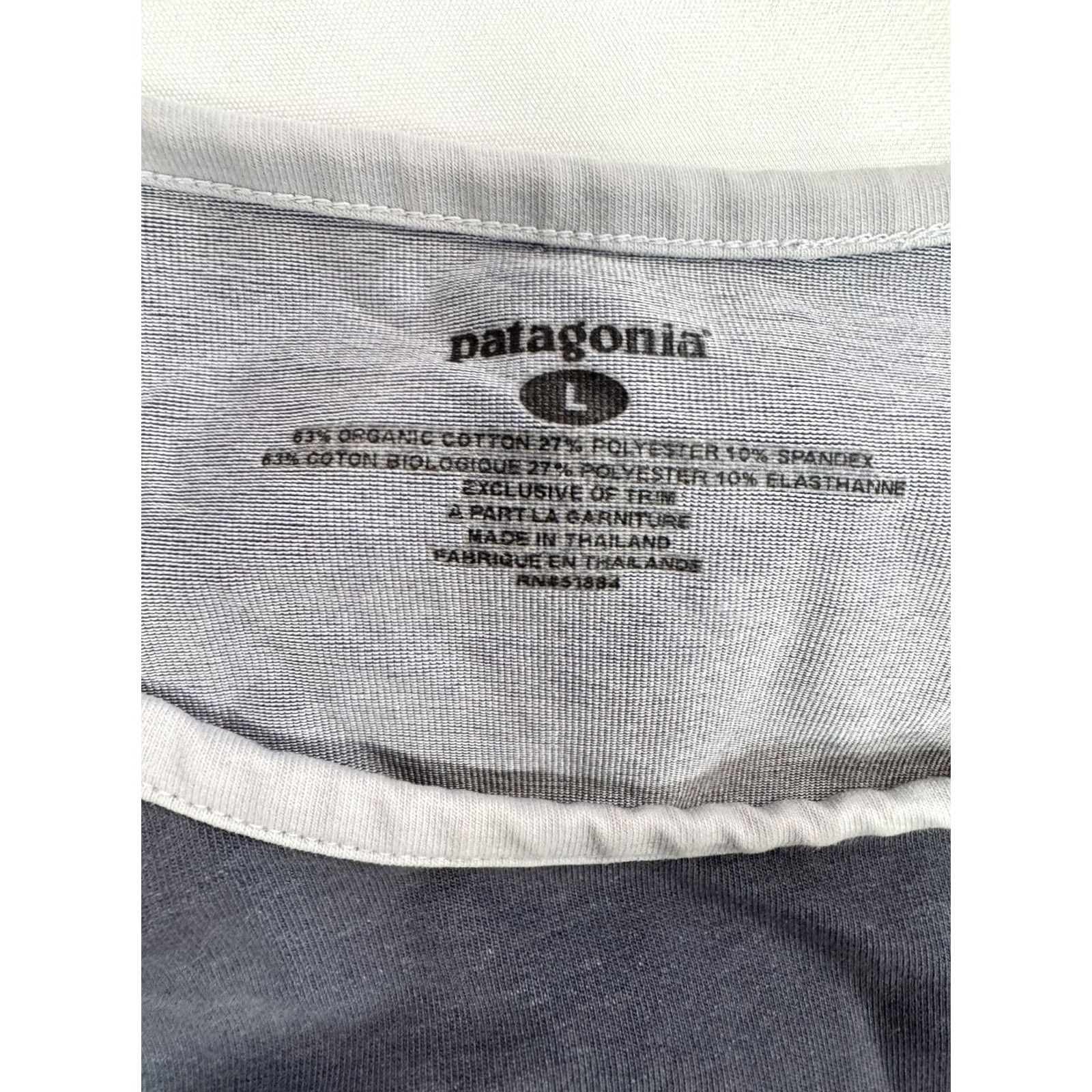 Patagonia Patagonia Women's Activewear Top Size L Crew Neck Long Sleeve Organic Cotton Heather Grey Blue Size L / US 10 / IT 46 - 2 Thumbnail
