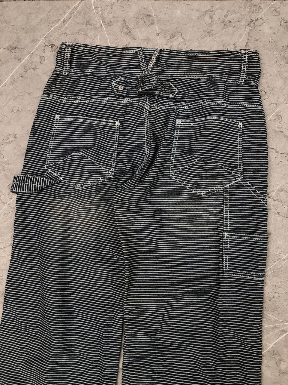 Japanese Brand × Vintage japanesebrand agile hickory buckle back carpenter pants Size 30" / US 8 / IT 44 - 3 Thumbnail