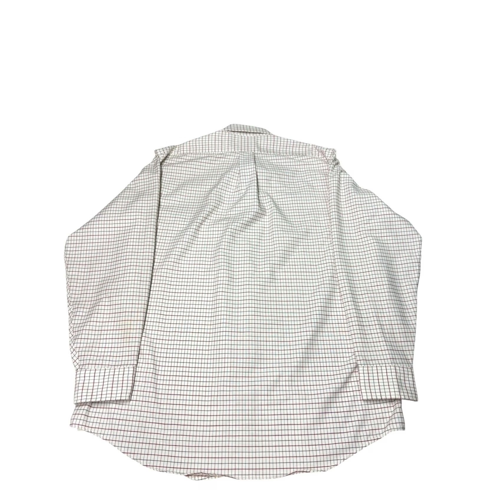 Vintage VINTAGE L.L.Bean Plaid Shirt Button-Down Long Sleeve Dress Shirt Mens 17.5 White Button-Up Comfort Classic Preppy Pocket Easy Care Size 48R - 6 Thumbnail
