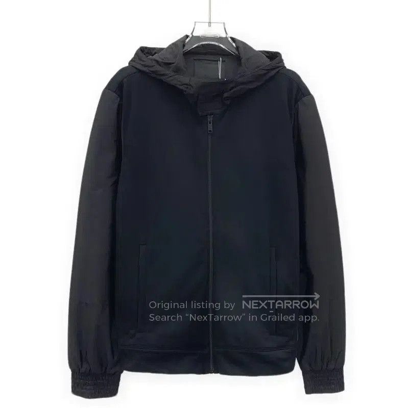 Prada Prada Black Cotton Men's Hooded Jacket. Size US S / EU 44-46 / 1 - 1 Thumbnail