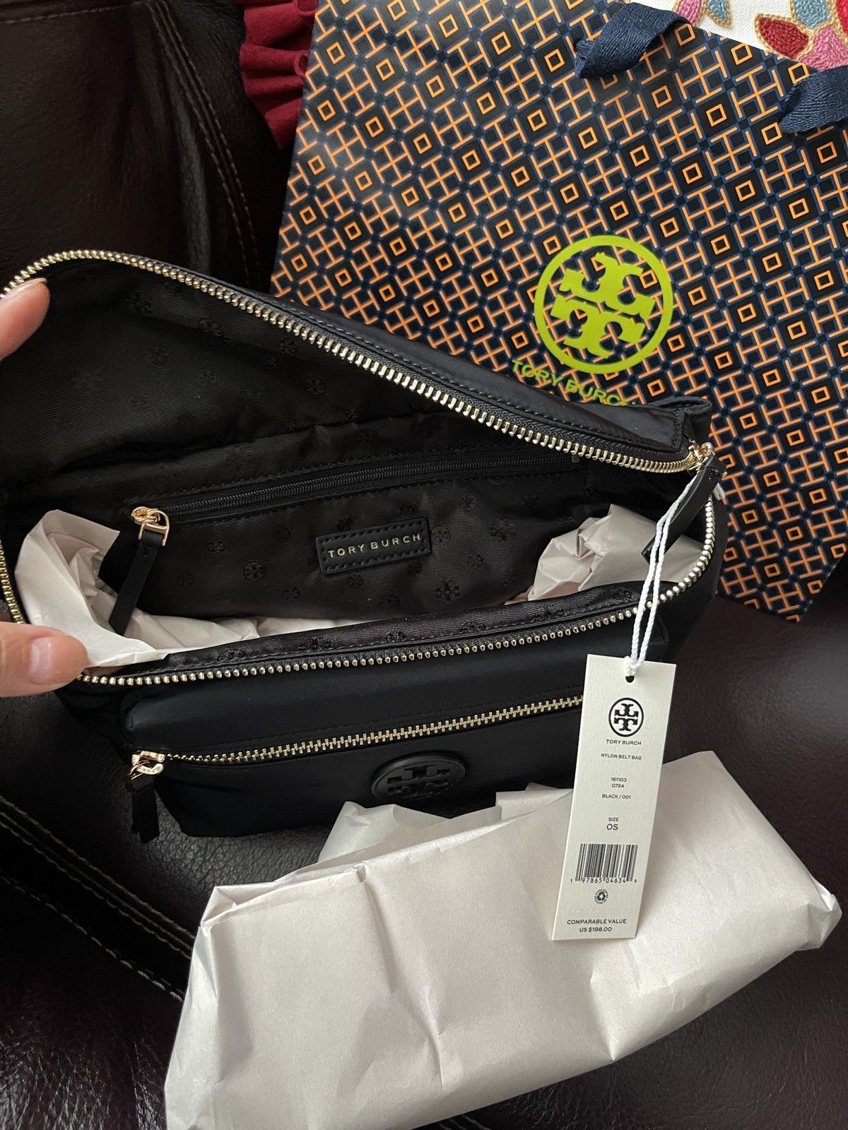Tory Burch Latest New Tory Burch Black Nylon Belt Bag Sling Fanny Pack Size ONE SIZE - 6 Thumbnail