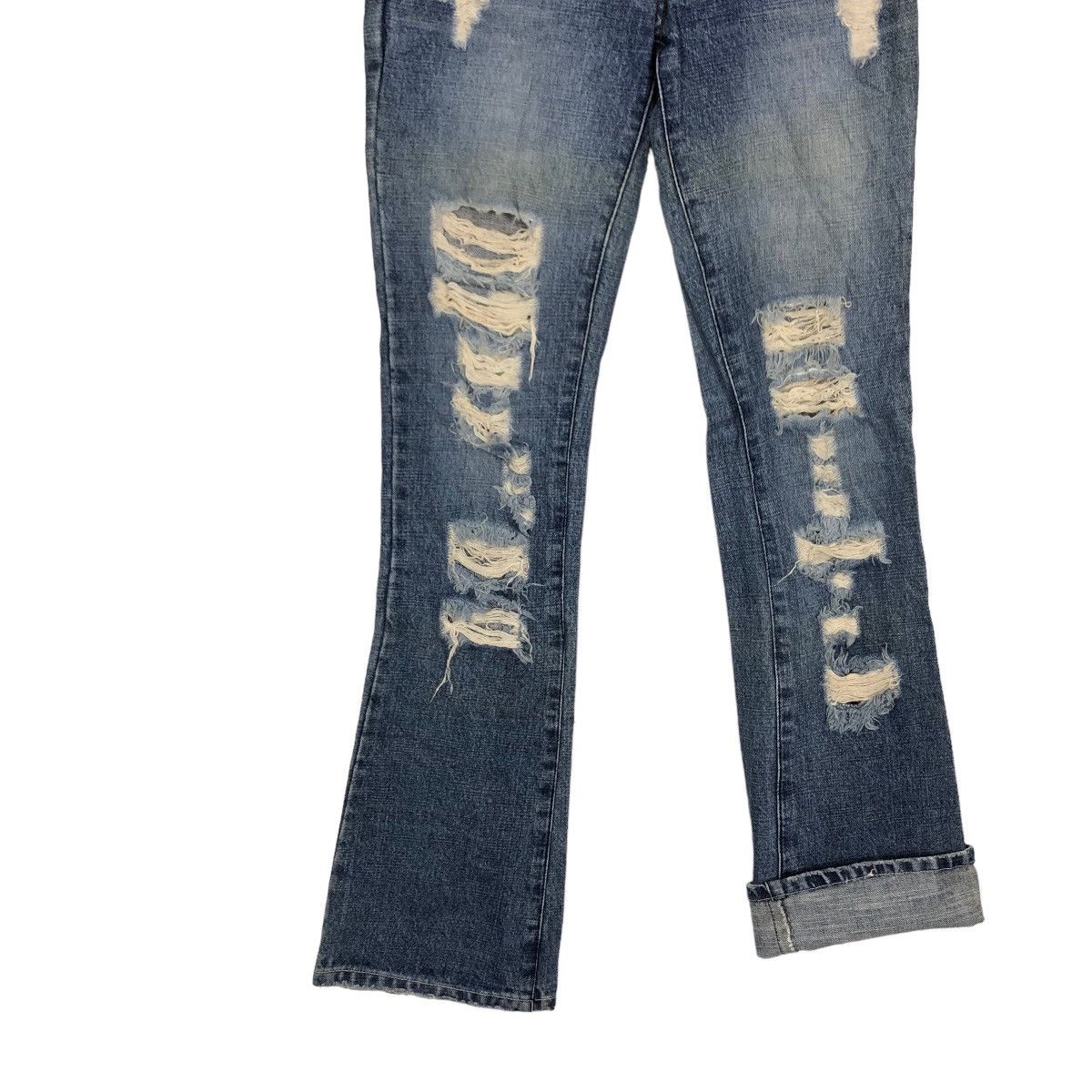 Japanese Brand 🔥RARE BOWCUT DISTRESSED DENIM JEANS INGNI JAPAN Size US 26 / EU 42 - 9 Thumbnail