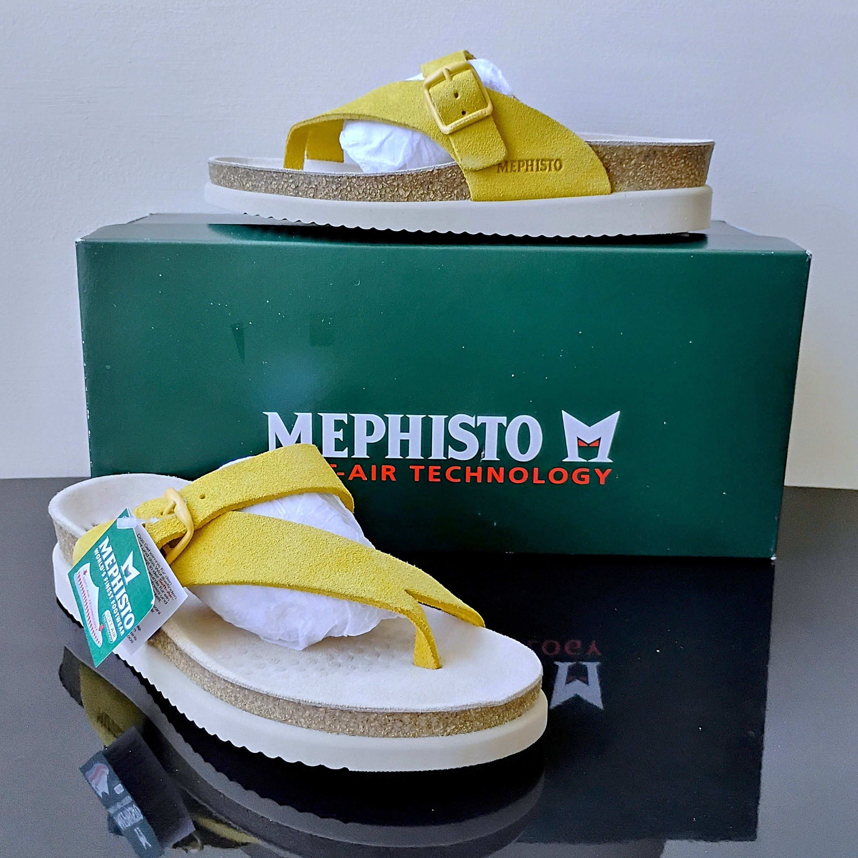 Mephisto Mephisto Women's Helen Toe Loop Sandal in Beautiful Yellow Size US 7 / IT 37 - 3 Thumbnail