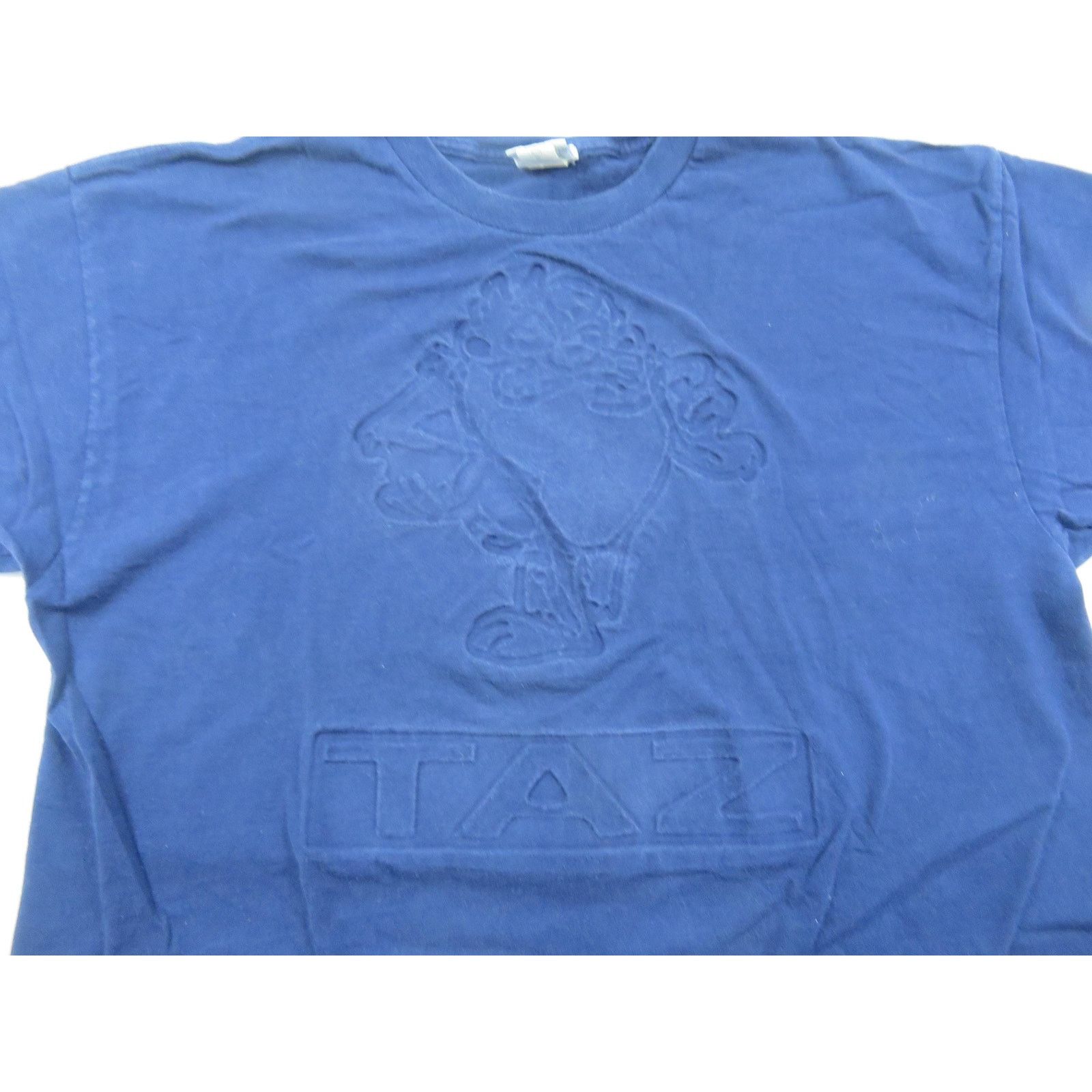 Other TAZ Embossed T-Shirt Navy Blue Looney Tunes Sz XL 1990s Size US XL / EU 56 / 4 - 4 Thumbnail